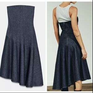 ZARA asymmetric denim dress